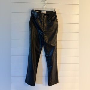 Universal Threads NWT Black Pleather Pants Size 2R